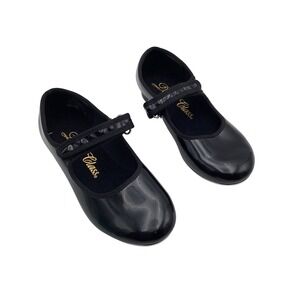 Dance Class MJ101 Black Patent Mary Jane Tap Shoes Girls Size  13